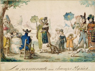Una Passeggiata negli Champs Elysees, 1811 da French School